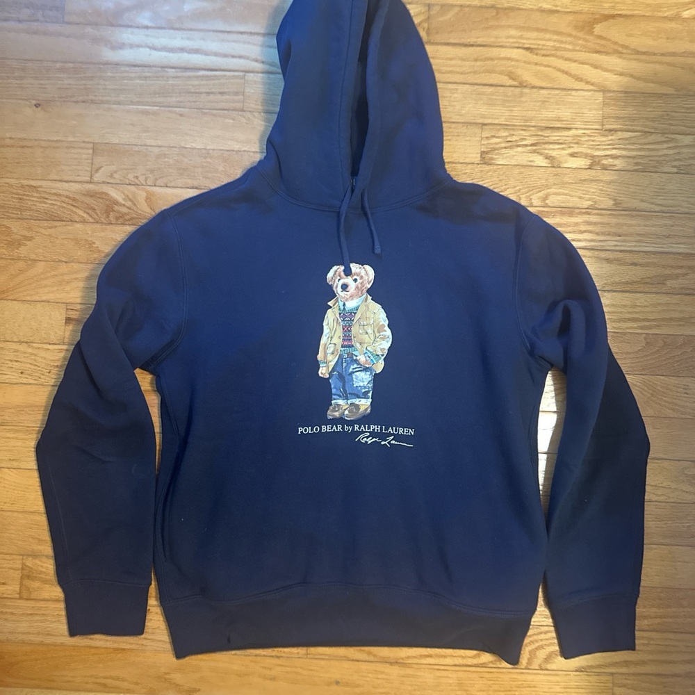 Polo by Ralph Lauren Blue Hoodie with Bear Design